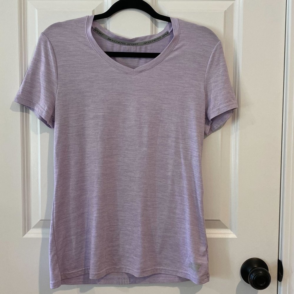 Skechers Purple‎ Moisture Wicking Workout Tee - Size Medium